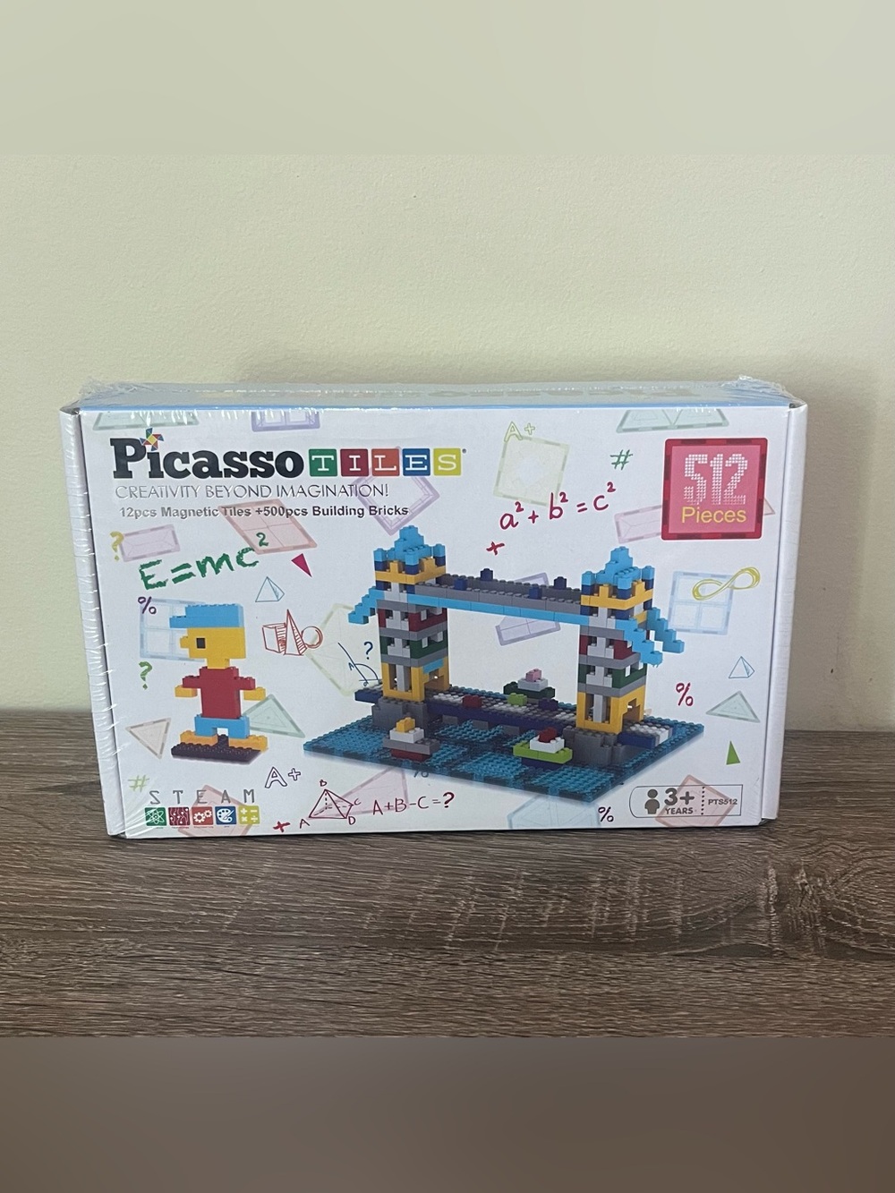 NEW Picasso Tiles 12 Magnetic Tiles 500 Building Bricks Set